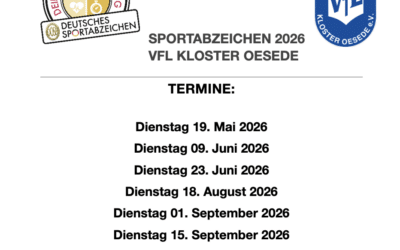 Deutsches Sportabzeichen 2026 beim VfL Kloster Oesede